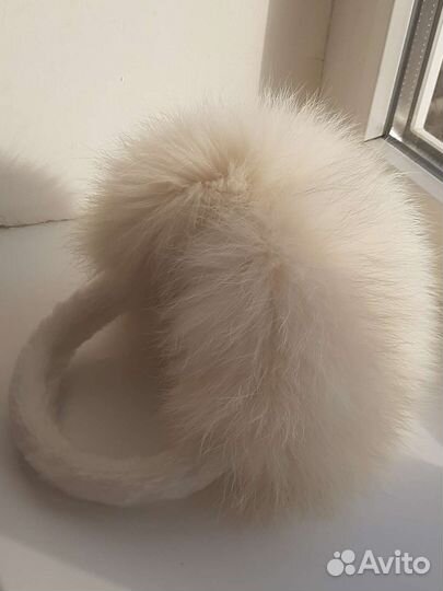 Меховые наушники натуральный мех