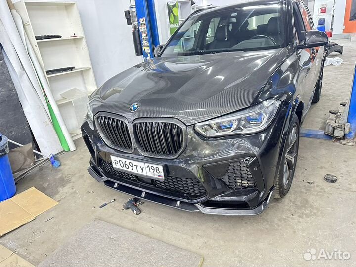 Передний сплиттер для BMW X5M F95 карбон G05