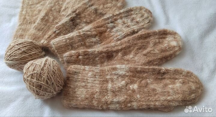 Варежки из шерсти (пуха) шпица