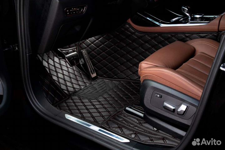 3D Коврики Mercedes S E Класс из Экокожи