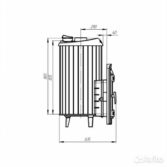 Печь Для Бани Атмосфера XL+ ктт ламели «Талькохлор