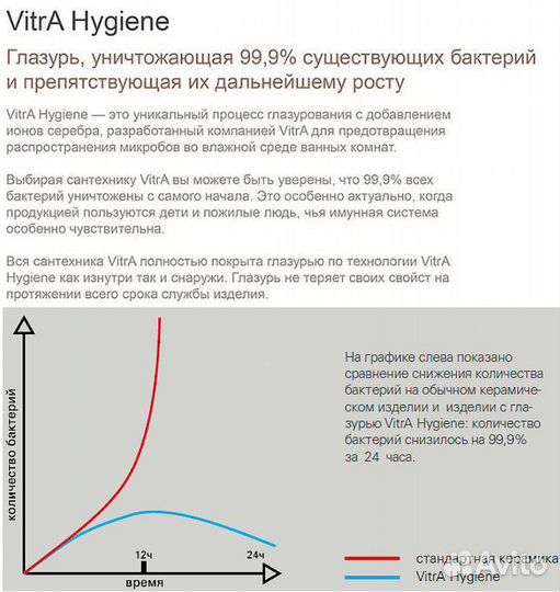 Раковина белая 50 см Vitra Metropole