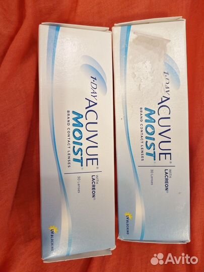 Линзы контактные acuvue moist 1 day