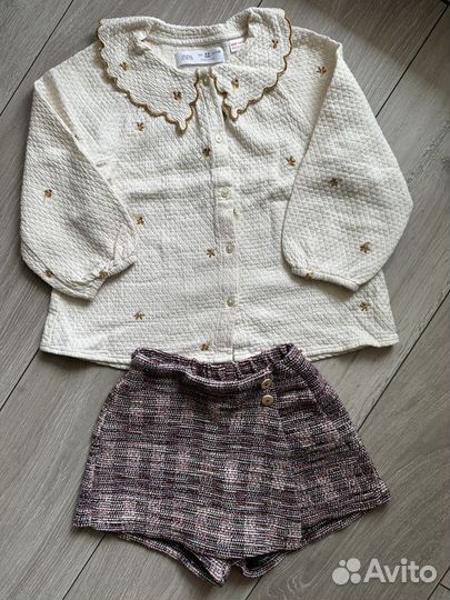 Шорты и блузка Zara 110