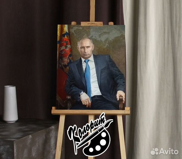 Портрет Путина и Дзержинского