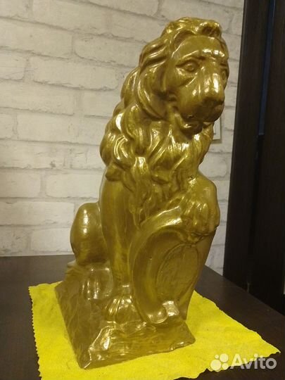 Лев Скульптура из каменного гипса