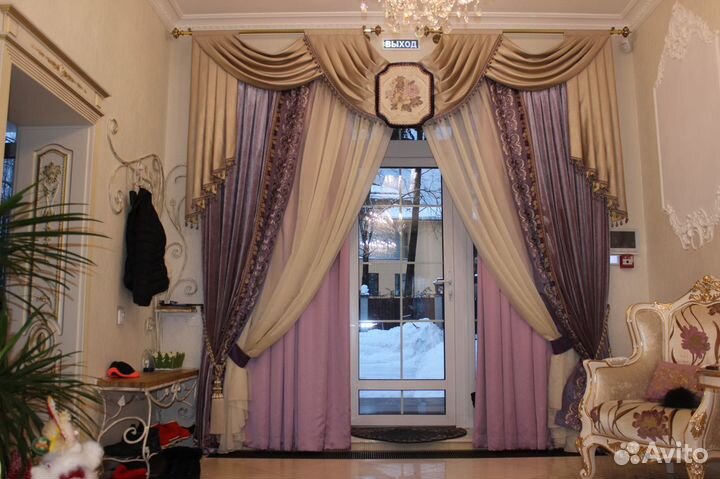 Дизайн и пошив штор, изготовление карнизов