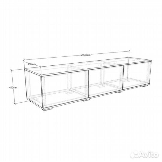 Тв-тумба Эде-951jo северное дерево светлое под тв