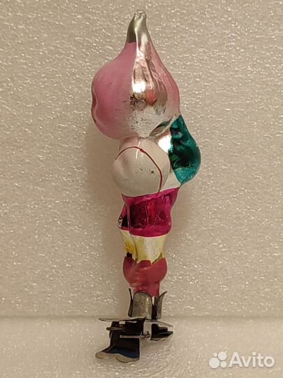 Ëлочная игрушка. Чиполлино. Стекло. СССР