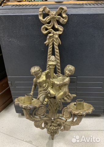 Подсвечник большой красивый бронзовый