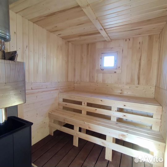 Готовая каркасная баня 4-6м