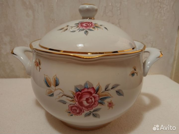 Супница фарфор СССР, кффз, Чайка