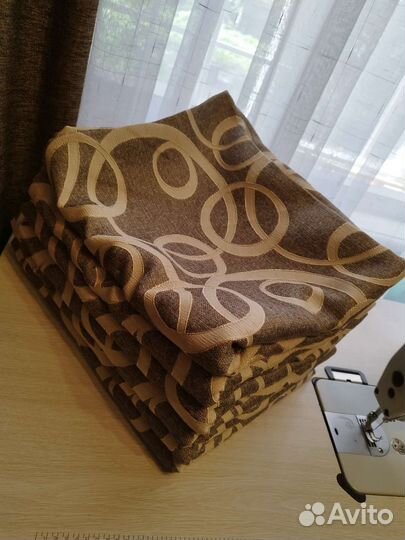 Шторы новые, рогожка