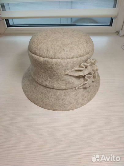 Шляпа клош шерсть