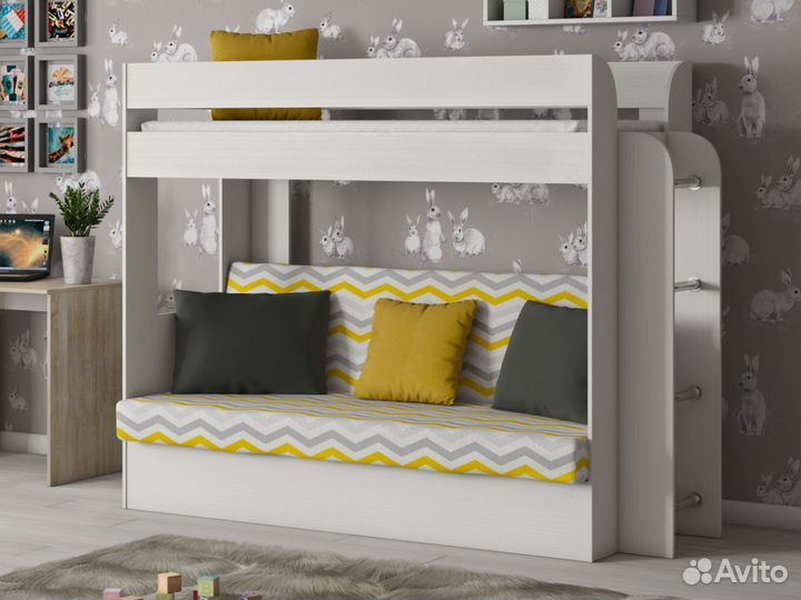 Кровать двухъярусная Латте 77-03