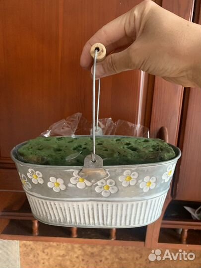 Ведёрко металлическое с ромашками