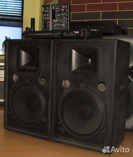 Колонки FA-Pro 1000W 2ш Усилитель Микшер BT FX USB