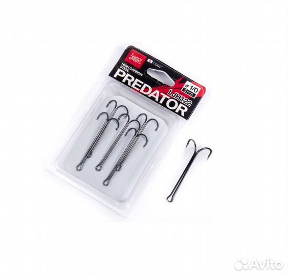 Крючки-двойники #1/0 5шт. predator LJH122 