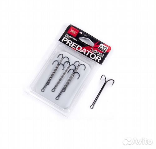Крючки-двойники #1/0 5шт. predator LJH122 