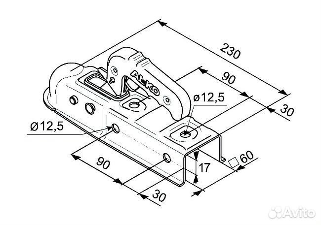 Замковое сцепное устройство AK 7 V plus-60 исполне