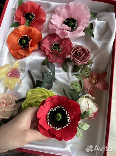 Цветы из шелка в ассортименте