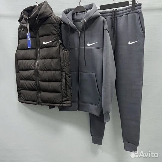 Костюм с зип кофтой на флисе