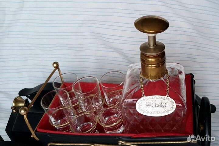 Музыкальная шкатулка ретрокар коньячный сет