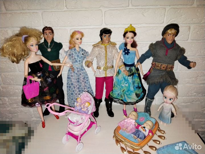 Куклы Барби, принцы Холодное сердце и детки