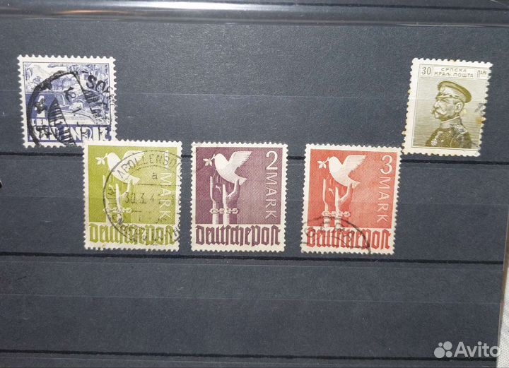 Старинные почтовые марки Германия,Индонезия,Сербия