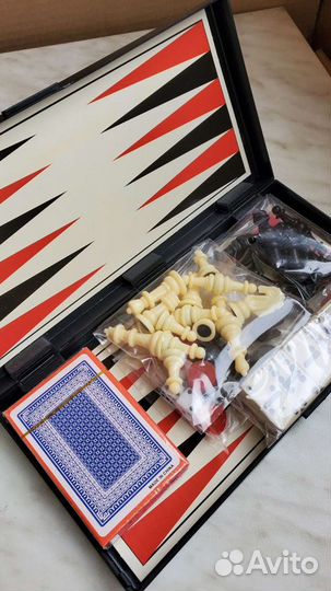 Шахматы магнитные, 5 в 1, новые, +шашки, нарды, ка