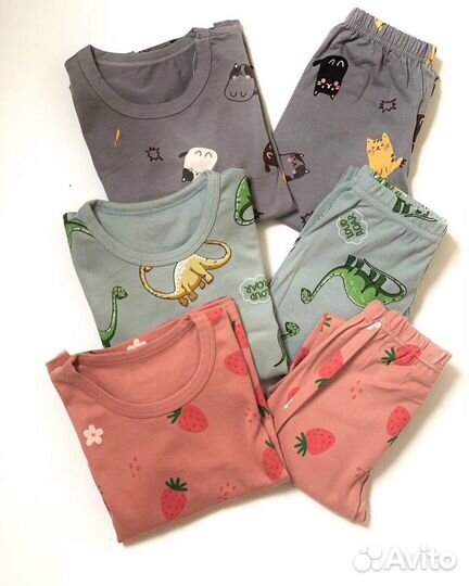 Хлопковые детские пижамы. Одежда для дома 1 шт