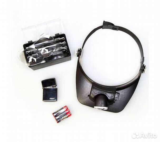 Лупа налобная с подсветкой Veber 81001-3Led, 1,2x