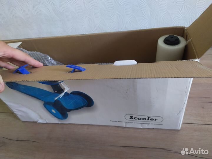 Самокат, 3 силиконовых колеса, новый почти