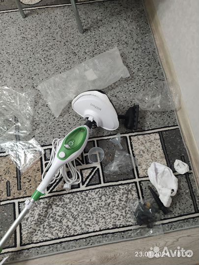 Паровая швабра Kitfort кт-1004, зеленый