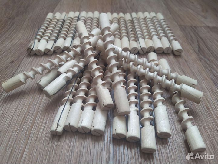 Бигуди СССР дерево 35 шт