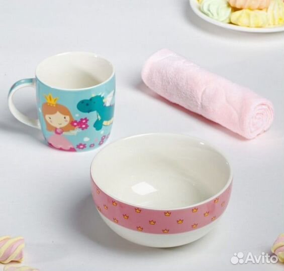 Детская посуда: наборы и кружки отдельно