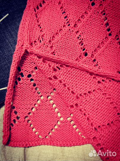 Свитер женский 52-54-56 ажурный, ручная вязка