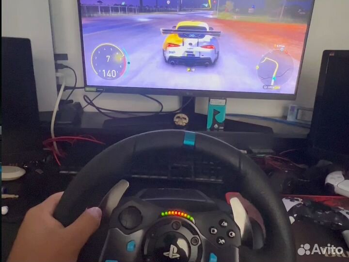 Аренда игрового руля Logitech G29, кокпит Playseat