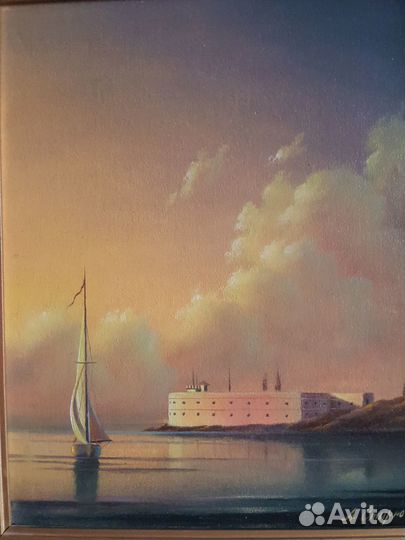 Картина маслом на картоне