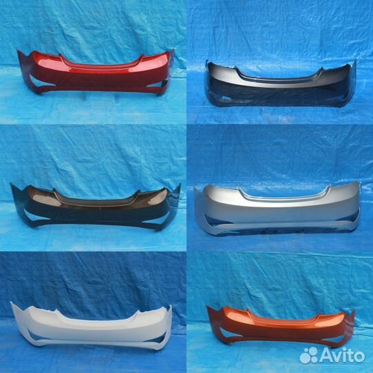 Задний бампер hyundai solaris 2014-2017