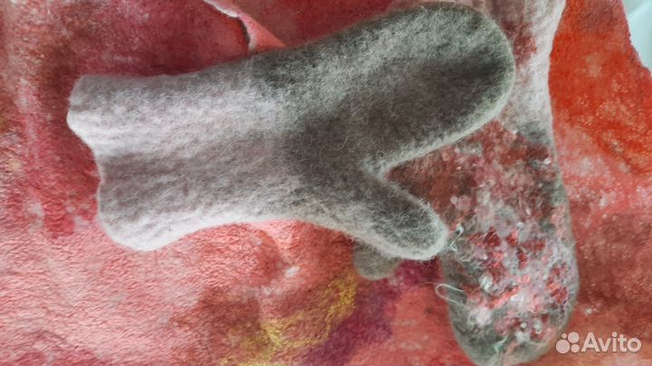 Варежки валяные (из шерсти)