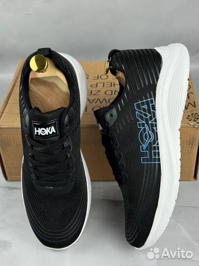 Мужские кроссовки Hoka Walker чёрные