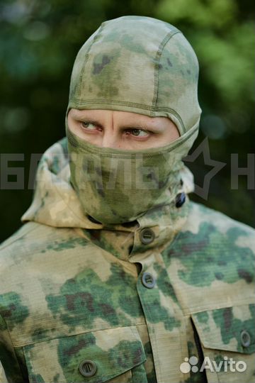 Балаклава (маска) трикотаж Гюрза, зелёный мох