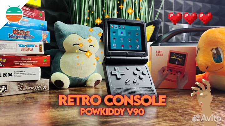 Портативная Ретро игровая консоль powkiddy 2023