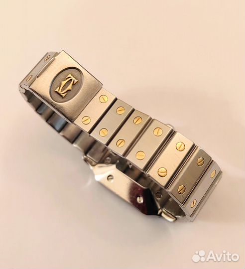 Cartier Santos сталь золото швейцарские часы