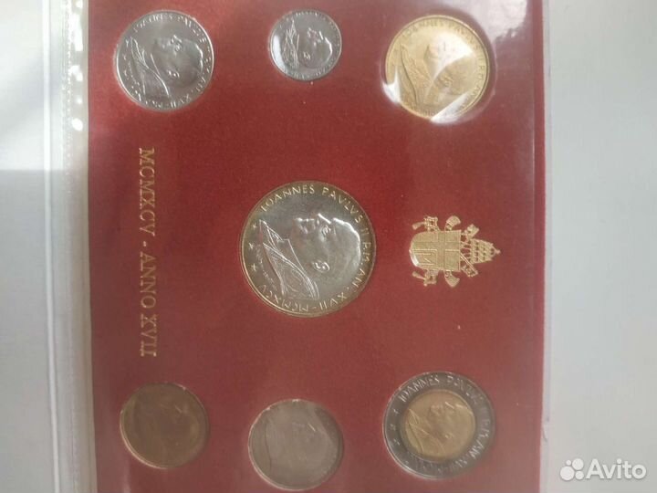 Набор монет Ватикан 1995 год