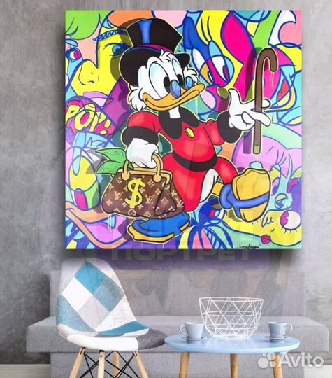 Картина на холсте Скрудж Макдак с доставкой