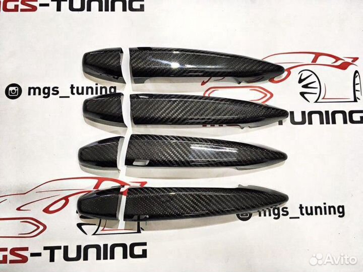 Накладки на ручки дверей карбон BMW 1 Series