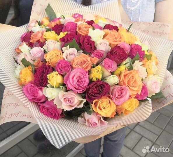 Розы доставка букет роз, розы опт 51 роза 101 роза