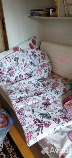 Комплект в коляску подушка матрас одеяло